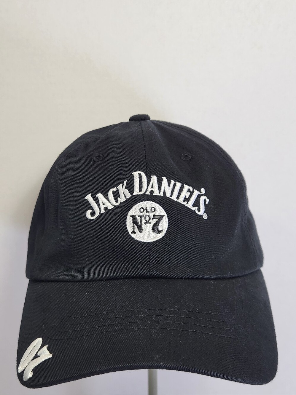 Jack Daniels No. 07 Drink Responsibly Men's Adjustable Black Cotton Hat